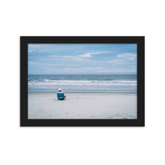 Foto con Cornice - Man at Seaside