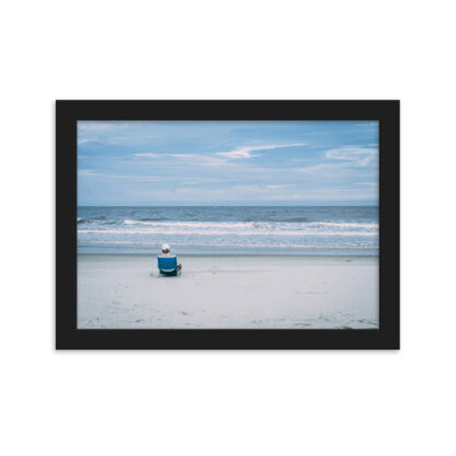Foto con Cornice - Man at Seaside