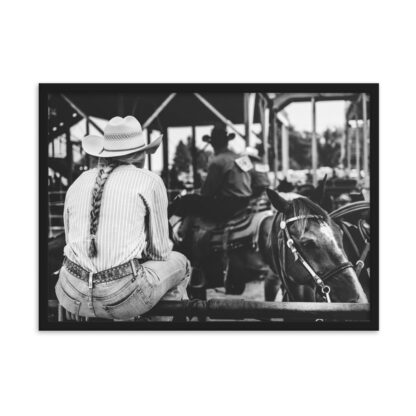 Foto con Cornice - Horsewoman B/W - immagine 2