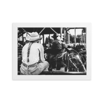 Foto con Cornice - Horsewoman B/W - immagine 3