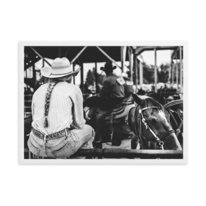 Foto con Cornice - Horsewoman B/W - immagine 4