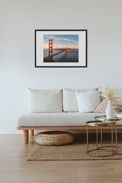 golden gate art decor framed san francisco